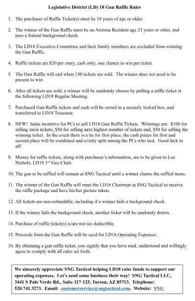 Gun Raffle Rules